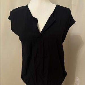 Max Studio Black Cap Sleeve Blouse
